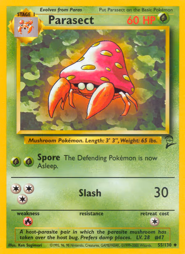 Parasect 55/130 Pokemon card