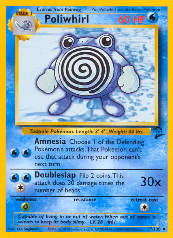 Poliwhirl 57/130 Pokemon card