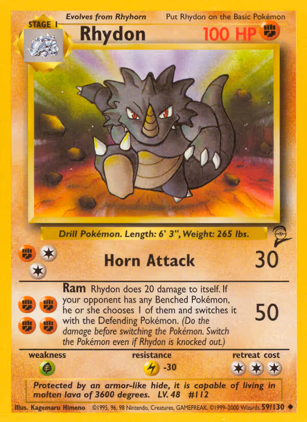 Rhydon 59/130 Pokemon card