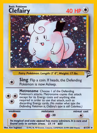 Clefairy 6/130 Pokemon card