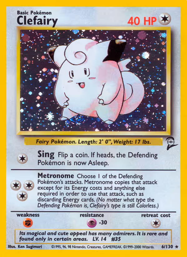 Clefairy 6/130 Pokemon card