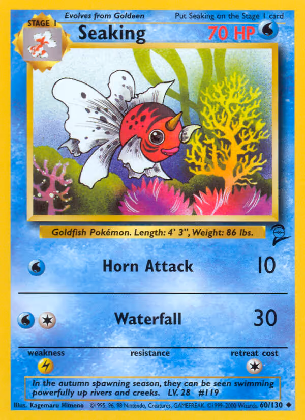 Seaking 60/130 Pokemon card