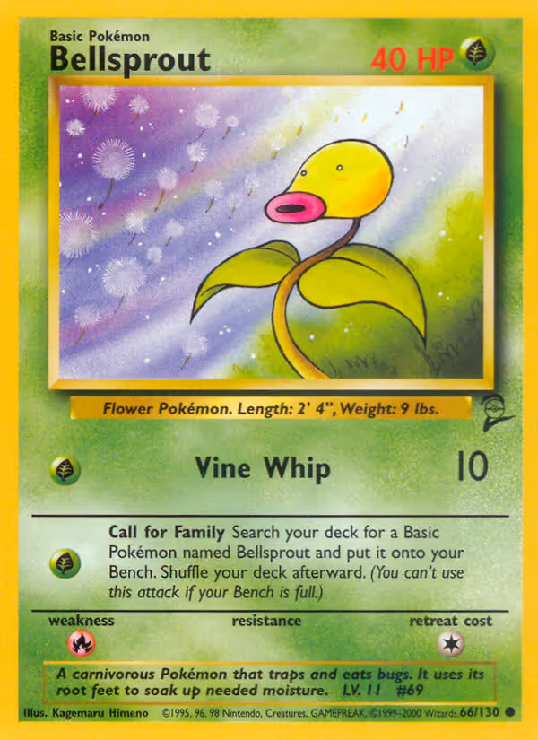 Bellsprout 66/130 Pokemon card
