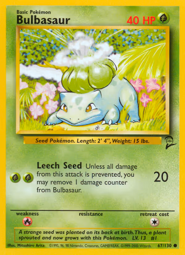 Bulbasaur 67/130 Pokemon card