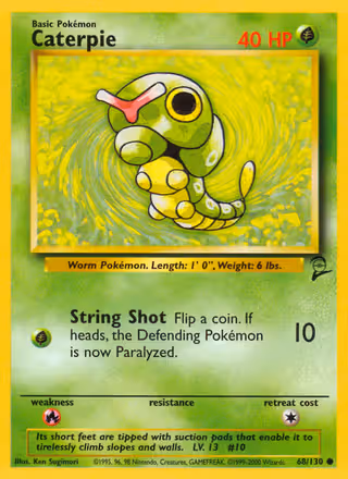 Caterpie 68/130 Pokemon card