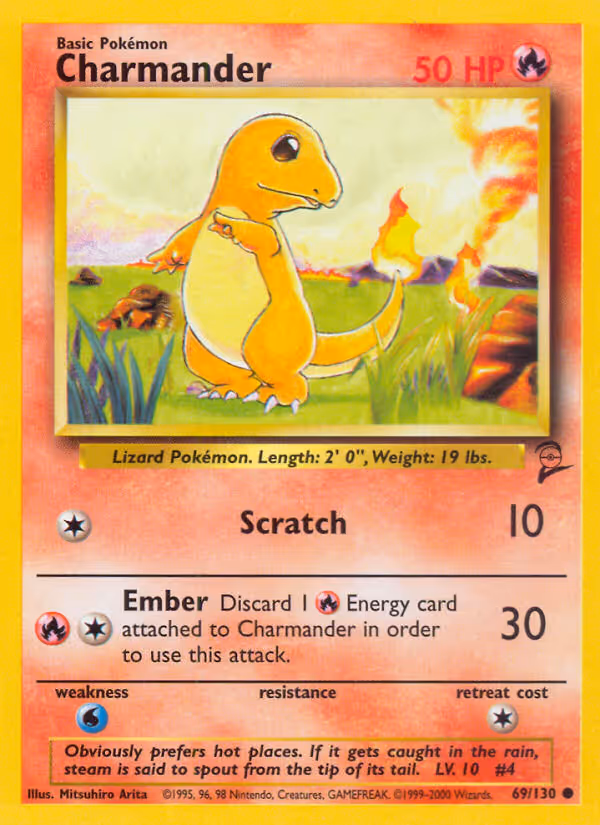 Charmander 69/130 Pokemon card