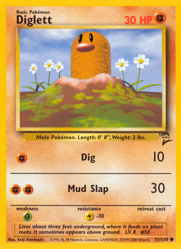 Diglett 71/130 Pokemon card