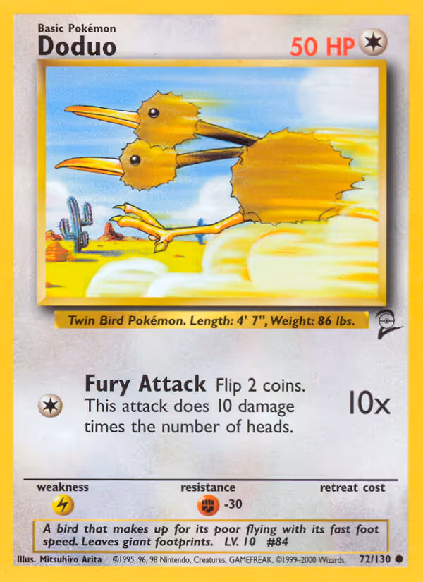 Doduo 72/130 Pokemon card