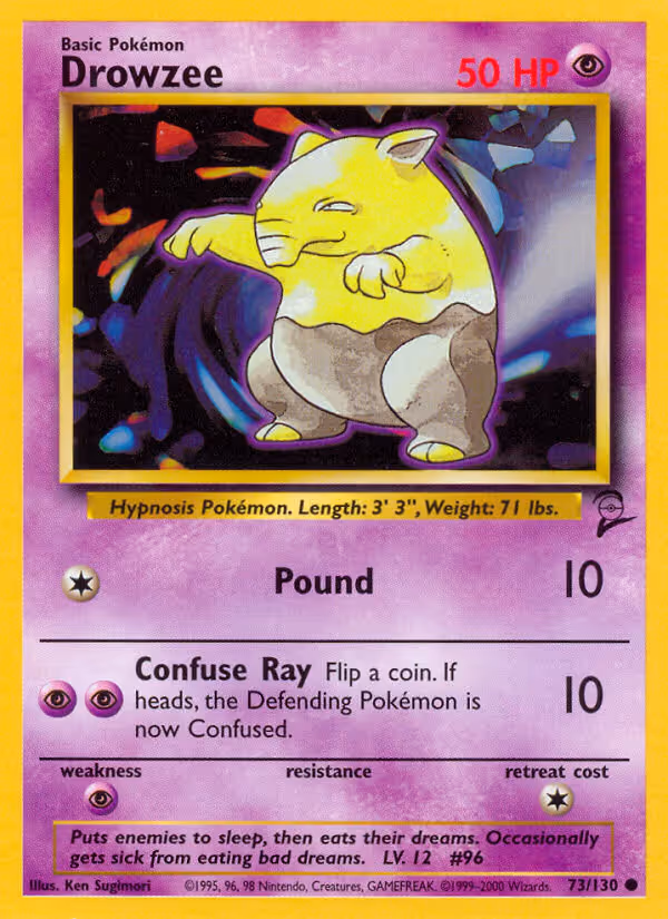 Drowzee 73/130 Pokemon card
