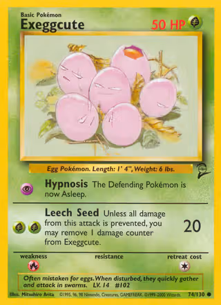 Exeggcute 74/130 Pokemon card