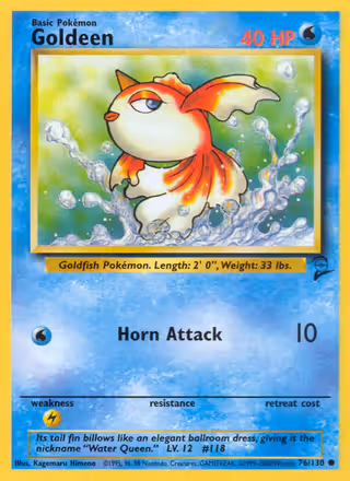 Goldeen 76/130 Pokemon card