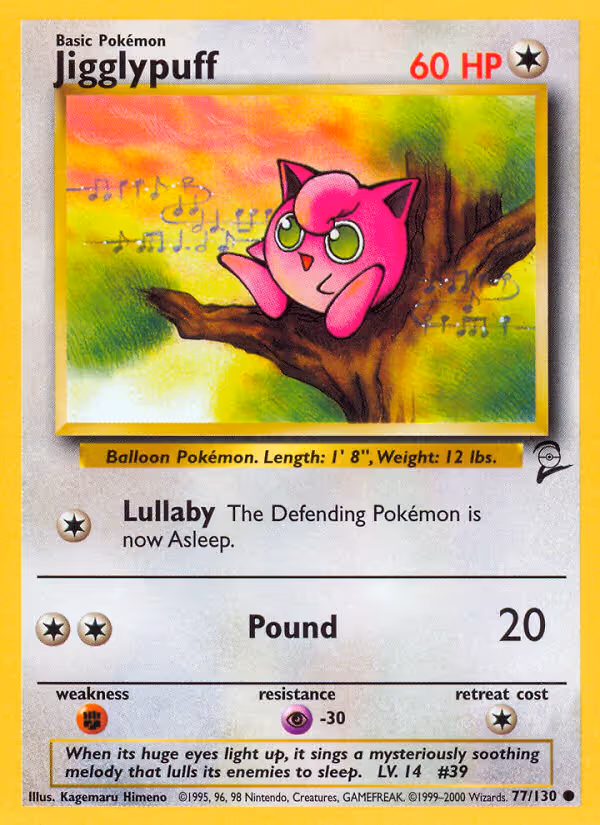 Jigglypuff 77/130 Pokemon card