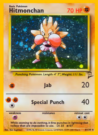Hitmonchan 8/130 Pokemon card