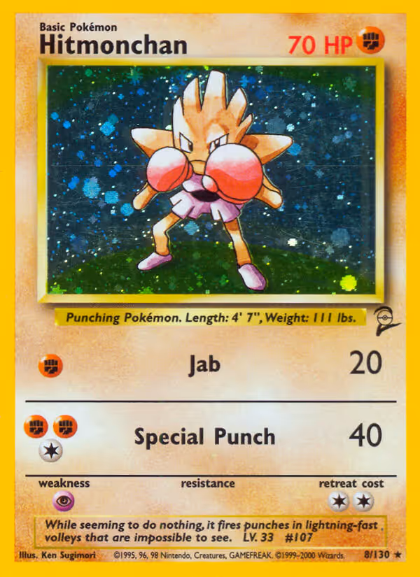 Hitmonchan 8/130 Pokemon card