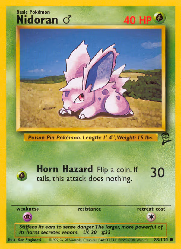 Nidoran♂ 83/130 Pokemon card