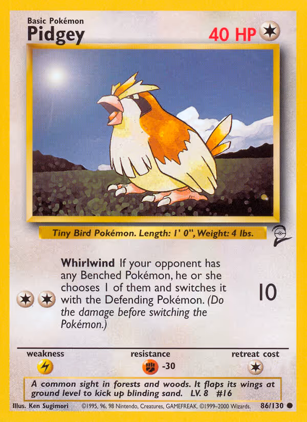 Pidgey 86/130 Pokemon card