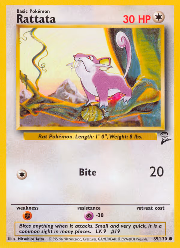 Rattata 89/130 Pokemon card