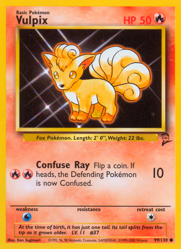 Vulpix 99/130 Pokemon card