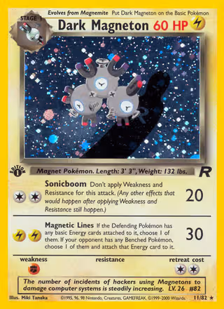 Dark Magneton 11/82 Pokemon card