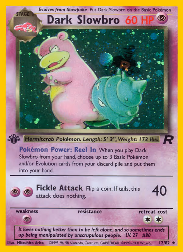 Dark Slowbro 12/82 Pokemon card