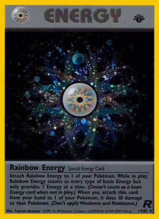 Rainbow Energy 17/82 Pokemon card