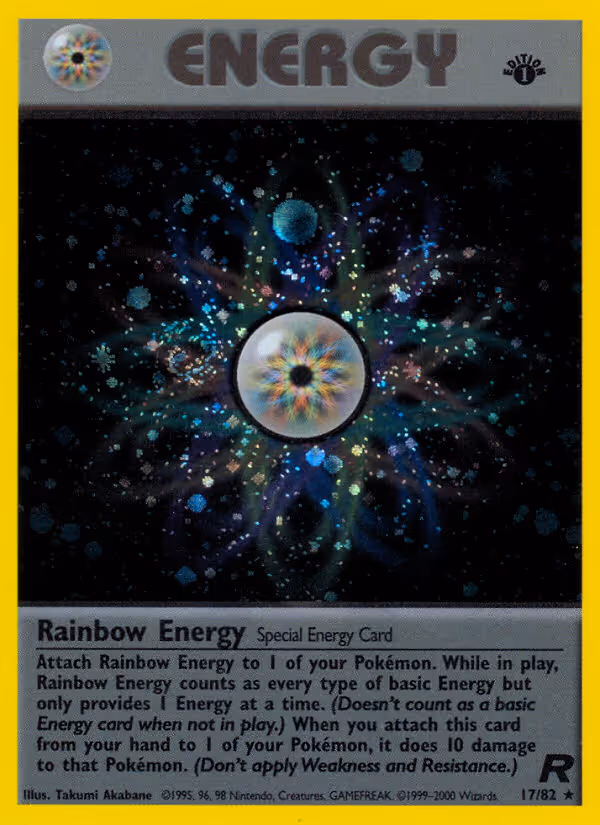 Rainbow Energy 17/82 Pokemon card