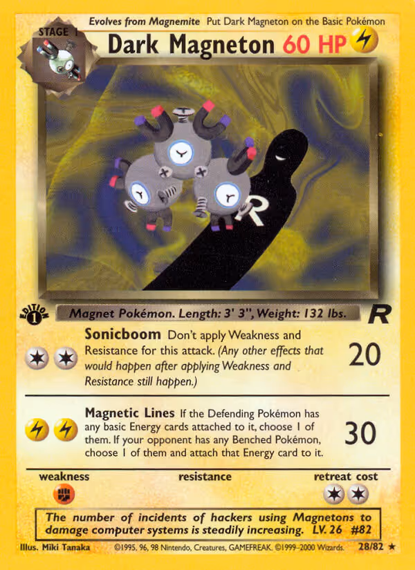 Dark Magneton 28/82 Pokemon card