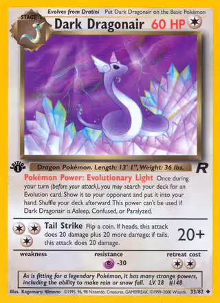 Dark Dragonair 33/82 Pokemon card