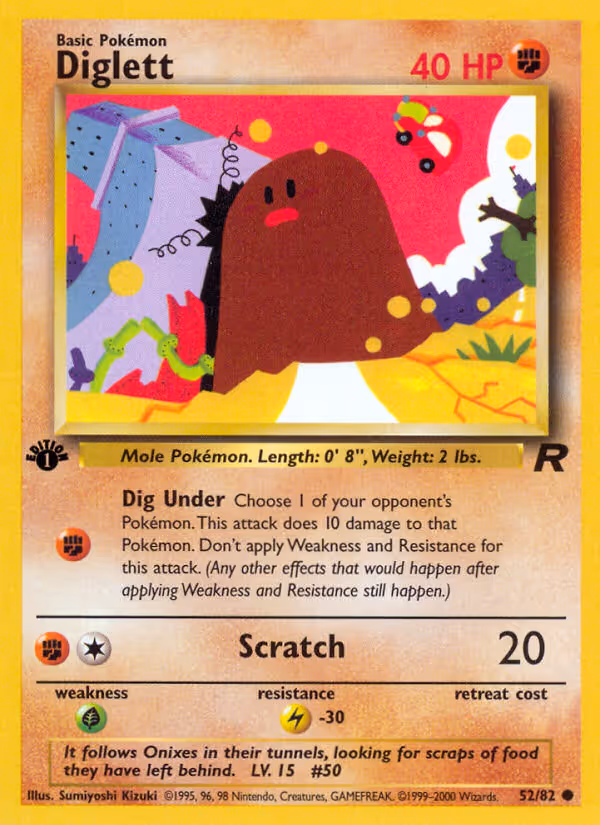 Diglett 52/82 Pokemon card