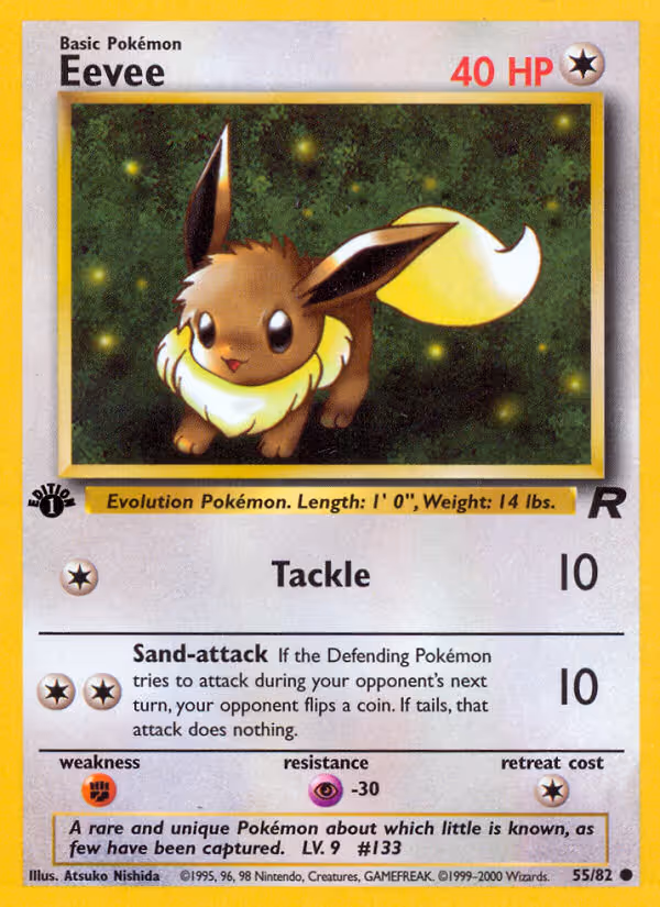 Eevee 55/82 Pokemon card