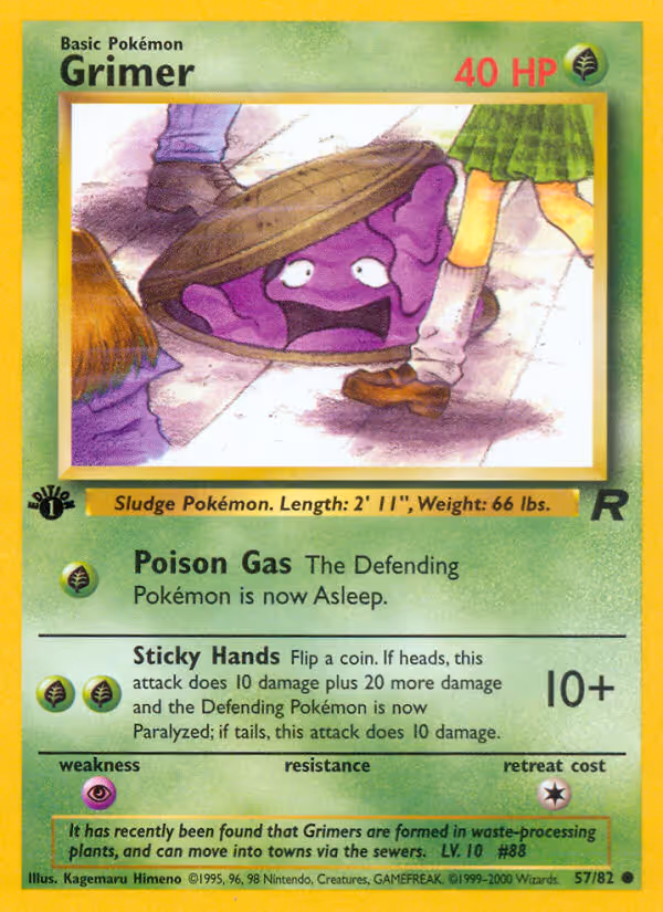 Grimer 57/82 Pokemon card