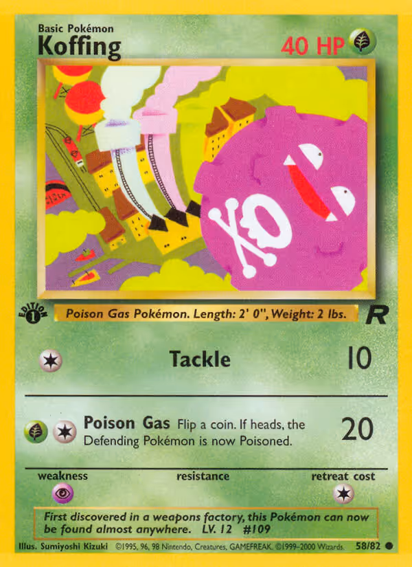 Koffing 58/82 Pokemon card