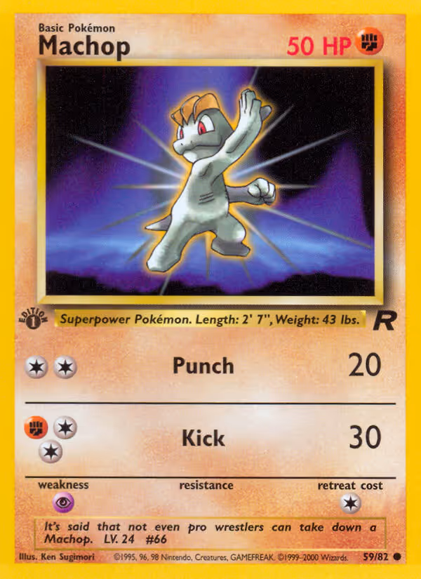 Machop 59/82 Pokemon card