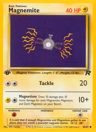 Magnemite 60/82 Pokemon card