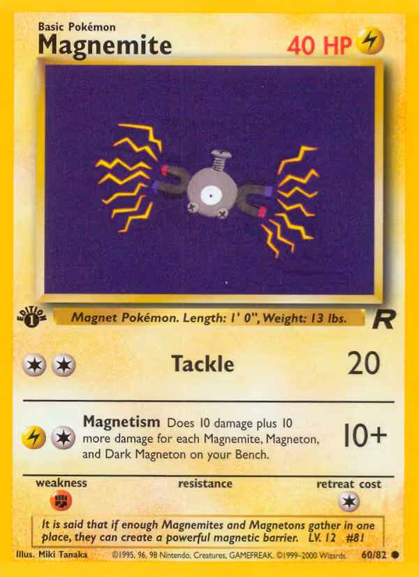 Magnemite 60/82 Pokemon card