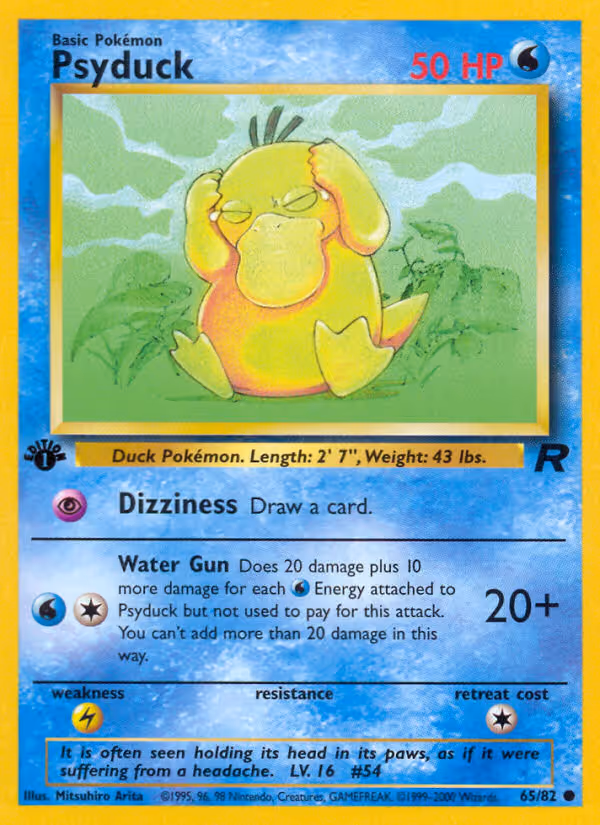 Psyduck 65/82 Pokemon card