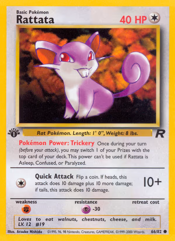 Rattata 66/82 Pokemon card