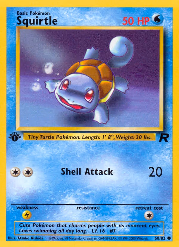 Squirtle 68/82 Pokemon card