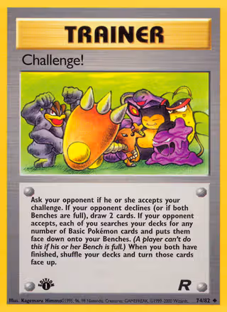 Challenge! 74/82 Pokemon card