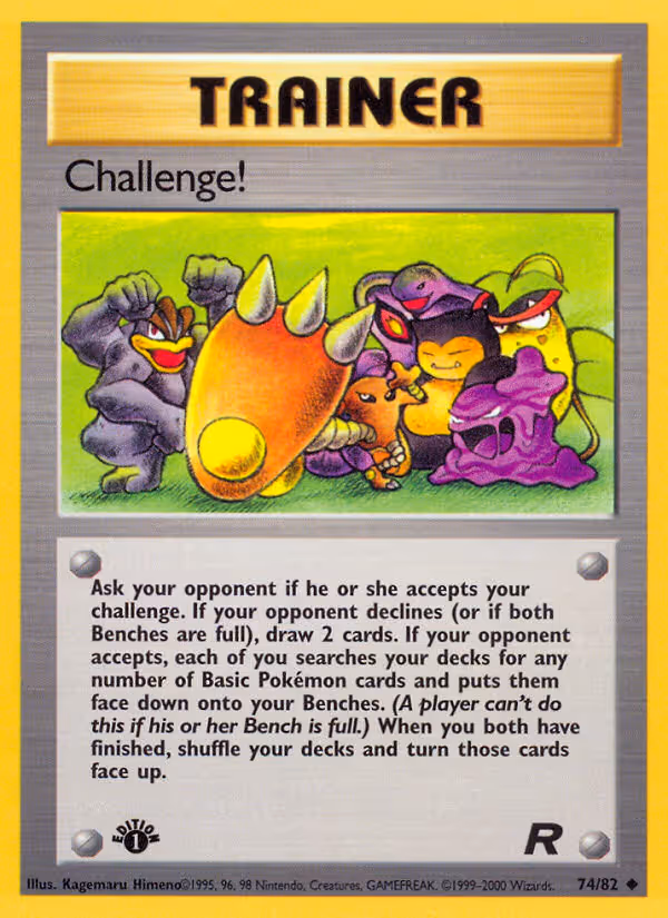 Challenge! 74/82 Pokemon card