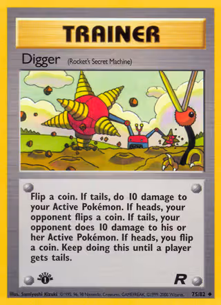 Digger 75/82 Pokemon card
