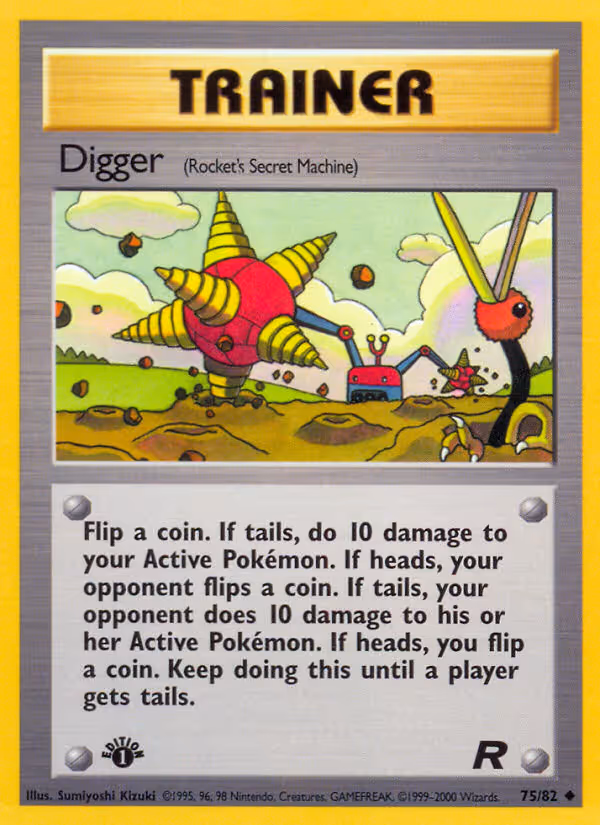 Digger 75/82 Pokemon card