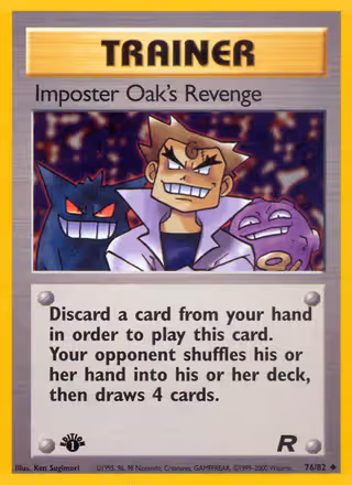 Imposter Oak's Revenge 76/82 Pokemon card