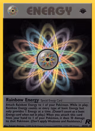 Rainbow Energy 80/82 Pokemon card