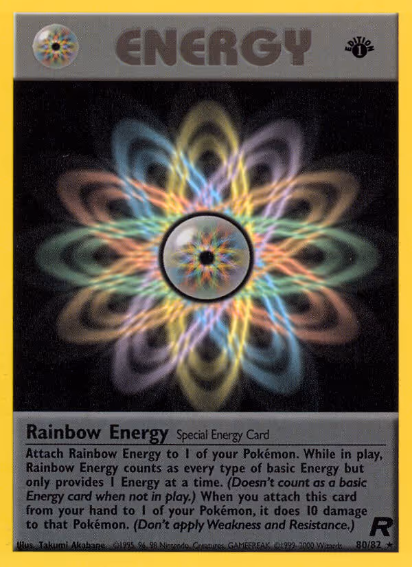 Rainbow Energy 80/82 Pokemon card