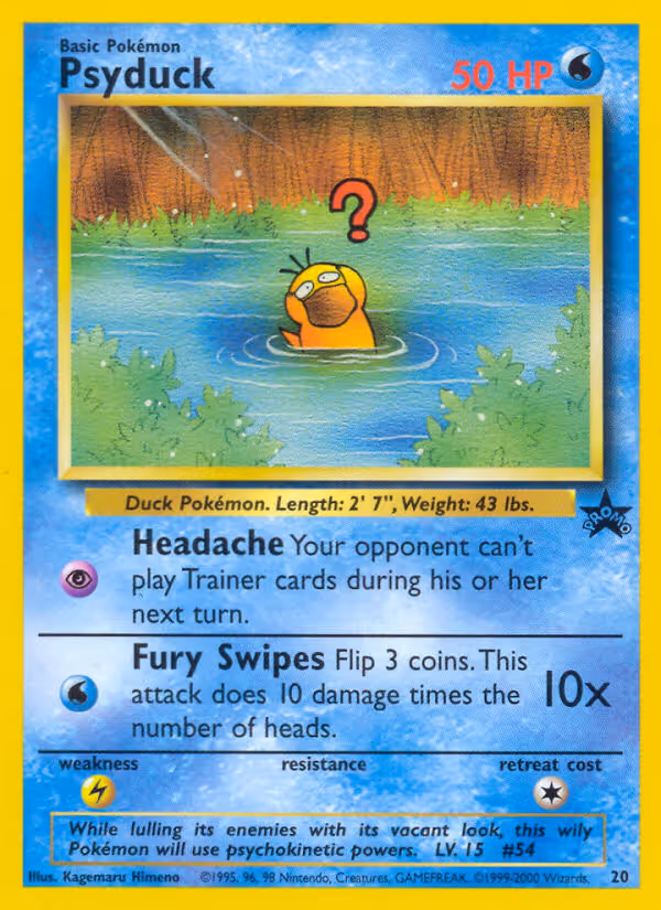 Psyduck 20/53 Pokemon card
