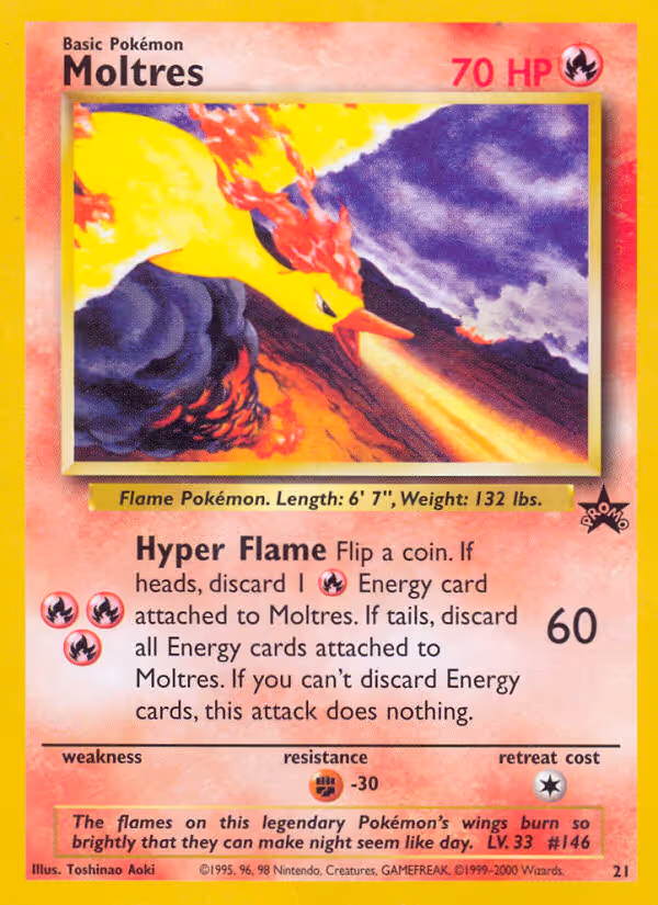 Moltres 21/53 Pokemon card
