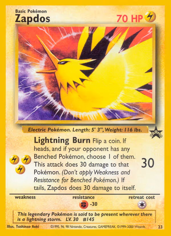 Zapdos 23/53 Pokemon card
