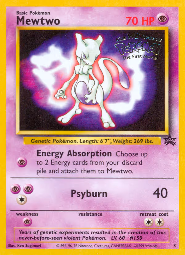 Mewtwo 3/53 Pokemon card