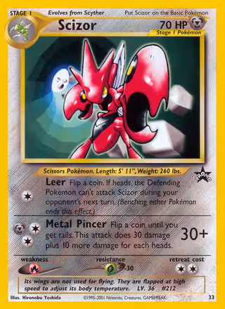 Scizor 33/53 Pokemon card